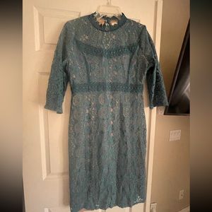 Böhme Teal Lace Dress